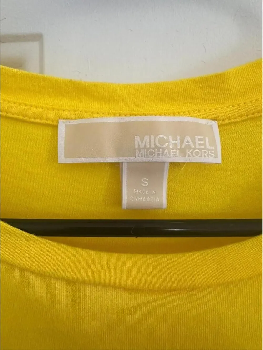 Michael Kors Yellow Eyelet Puff Sleeve Top‎ Women’s Small